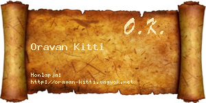 Oravan Kitti névjegykártya